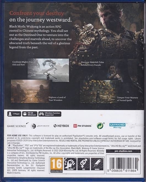 Black Myth Wukong - PS5 (A-Grade) (Genbrug)